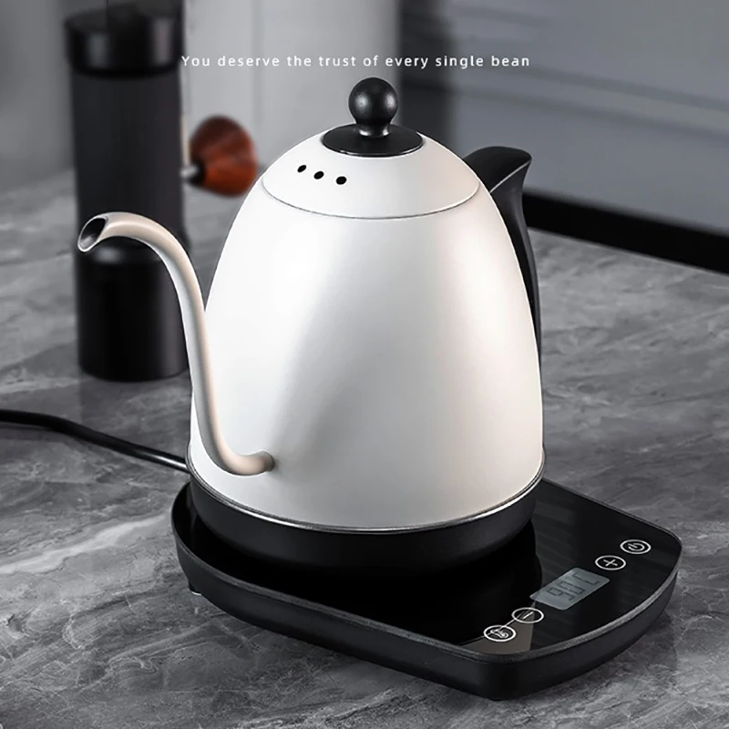 Electric Kettle Gooseneck - 800ml Hand Brew Coffee Pot Intelligent