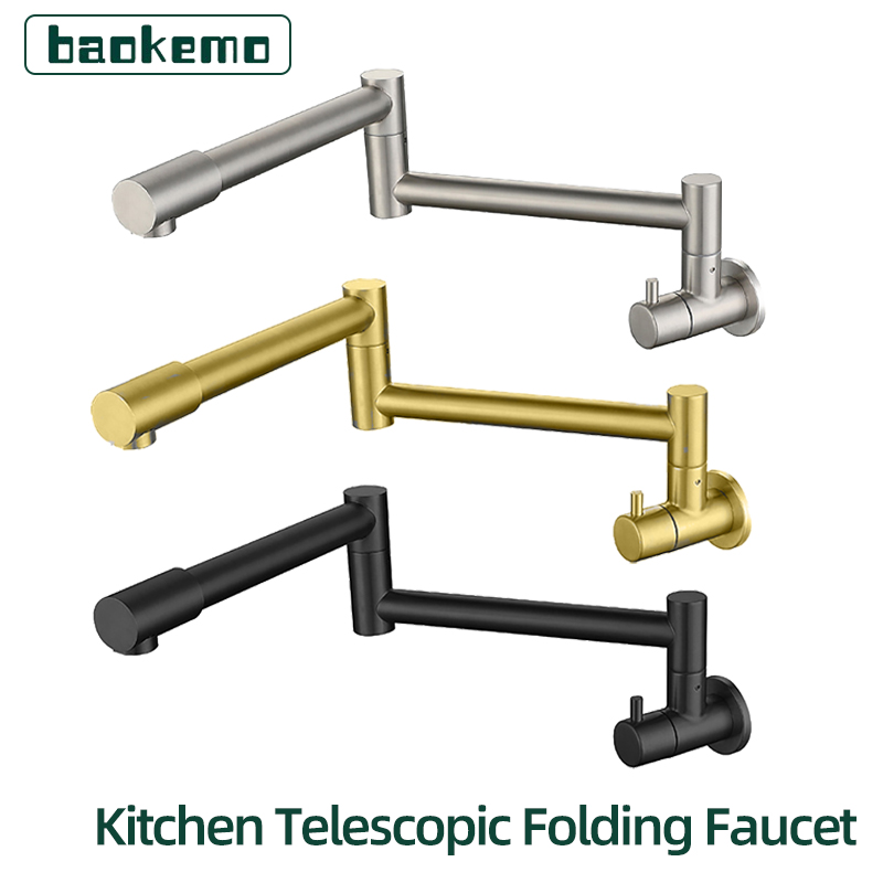 Kitchen Appliances White - Baokemo Folding into the Wall Faucet