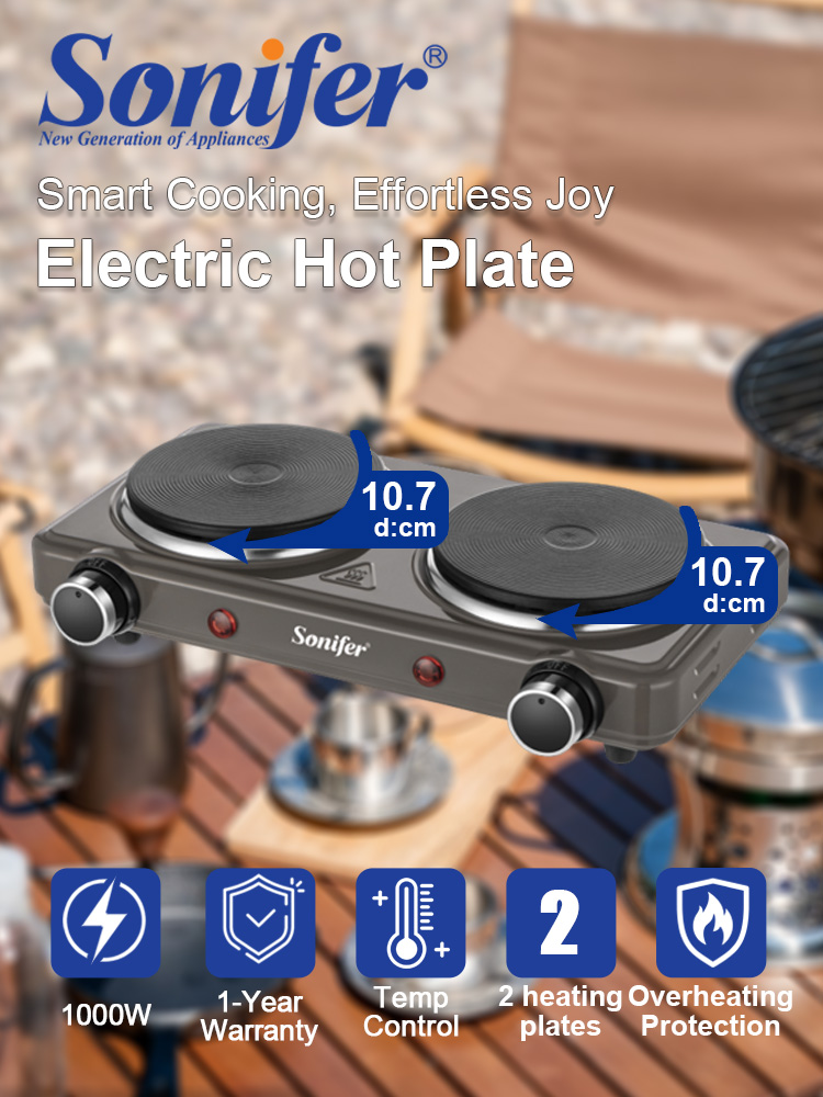 Induction Cooktop Portable - Double Burner Electric Stove Sonifer SF-3068