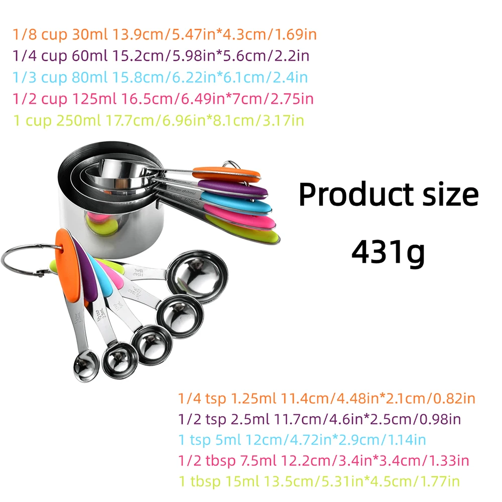 5/10Pcs Stainless Steel Measur - Kitchen Appliances Packages review and price