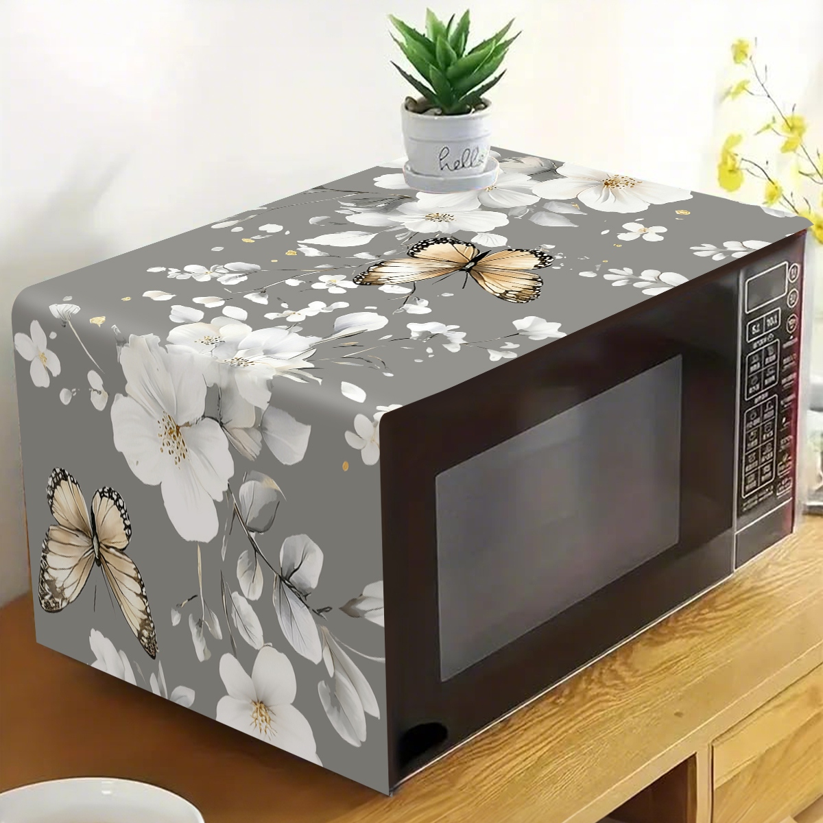 1pc  White Flower Microwave Du - Kitchen Appliances White review and price