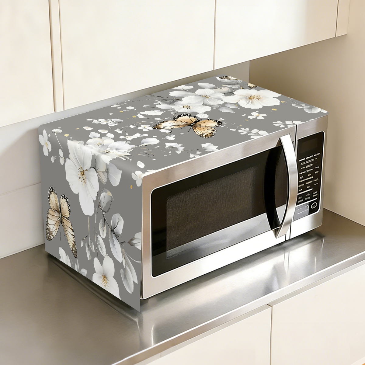 1pc  White Flower Microwave Du - Kitchen Appliances White review and price