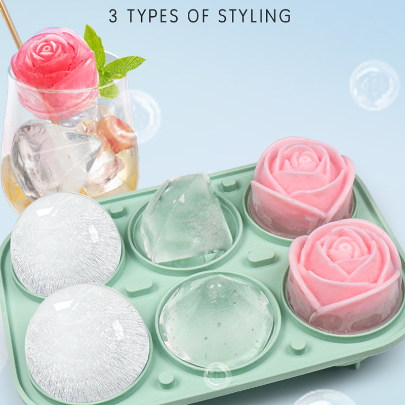 3D Rose Diamond Round Ice Cube - Kitchen Appliances And Utensils review and price