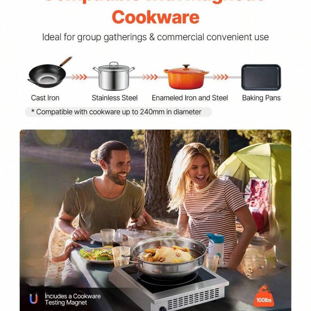 Portable Cooktop, 1800W Commer - Induction Cooktop Portable review and price