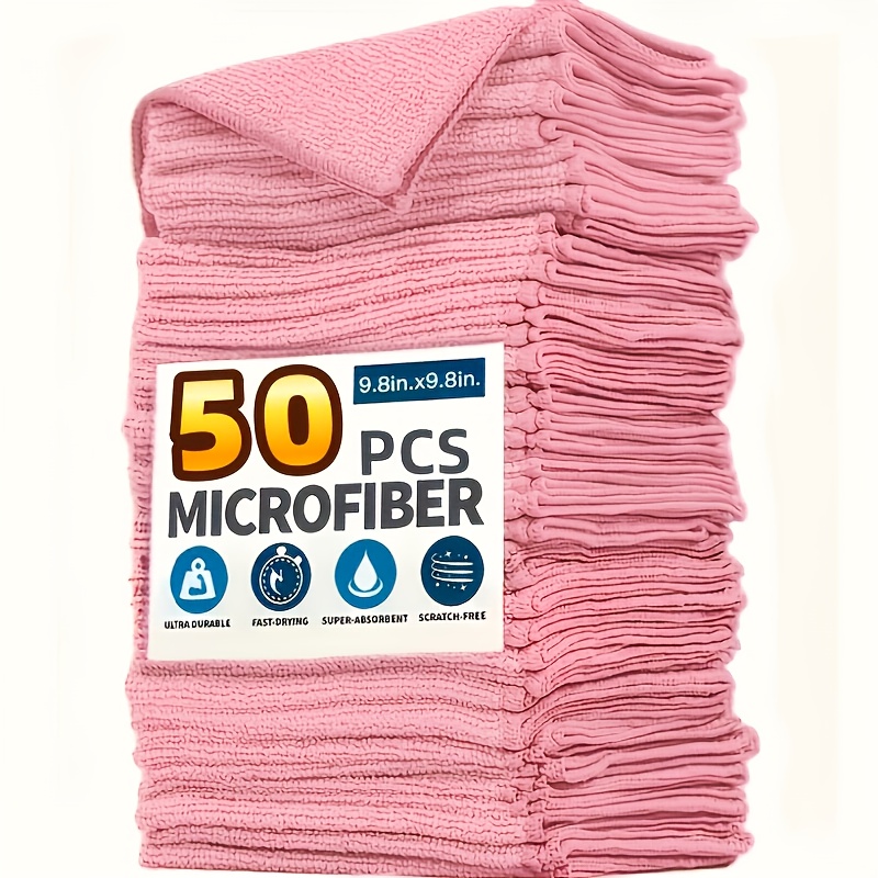 1-50Pcs Light Pink Microfiber  - Kitchen Appliances And Utensils review and price