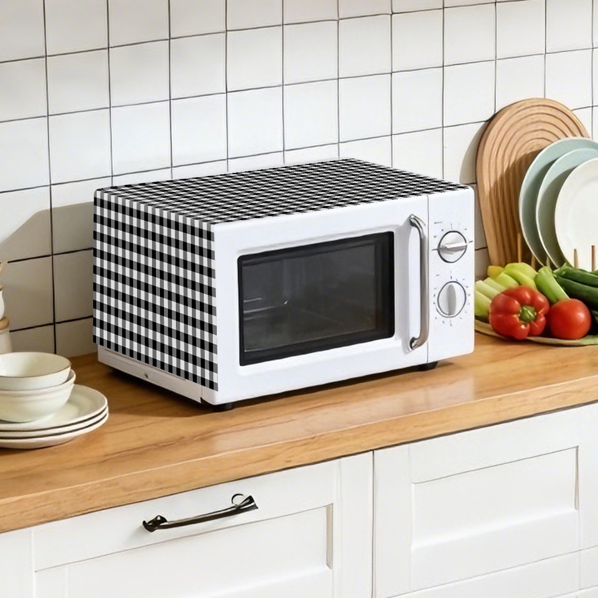 Black White Plaid Microwave Ov - Kitchen Appliances White review and price