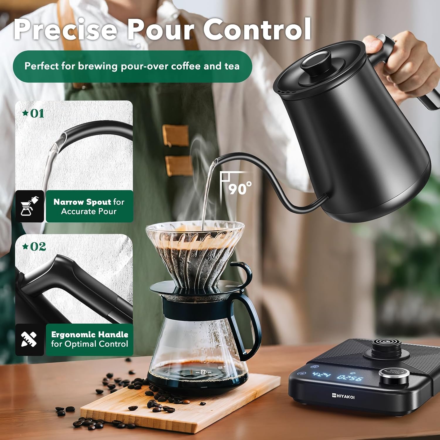 Gooseneck Electric Kettle with - Electric Kettle Gooseneck review and price